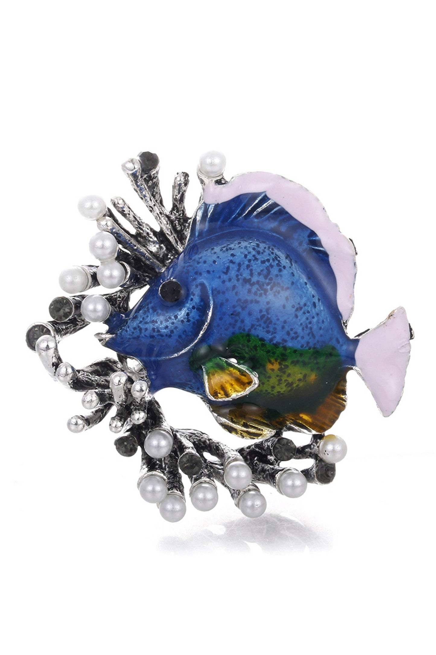 Fish Coral Alloy Pin