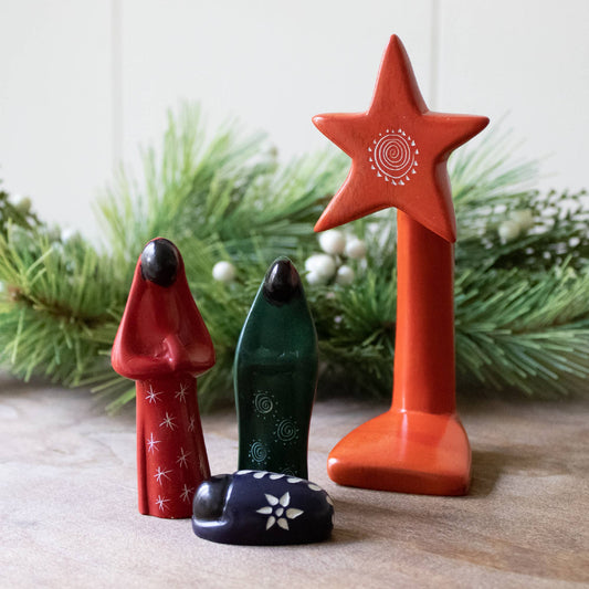 Colorful 4 Piece Nativity