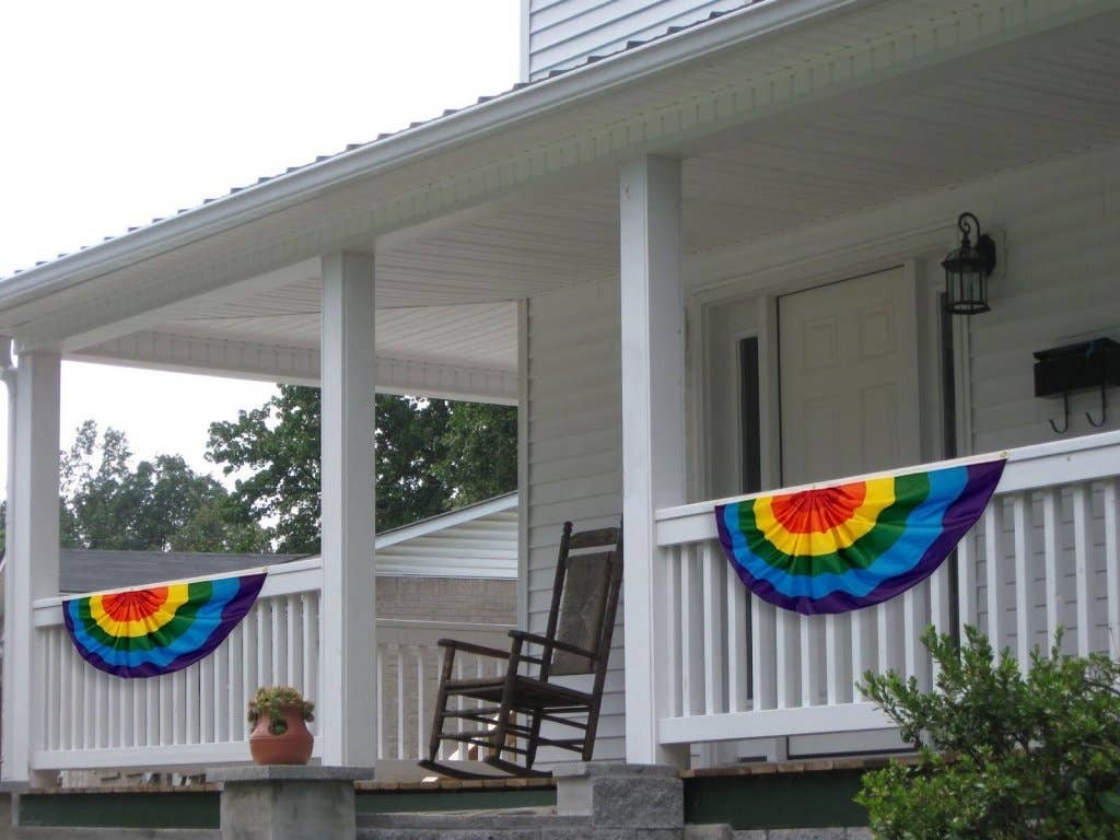 Rainbow Embroidered Bunting Flag 4x2ft