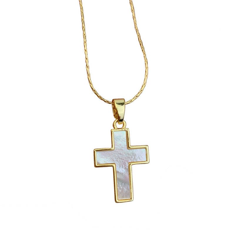 Mother Of Pearl Cross Pendant
