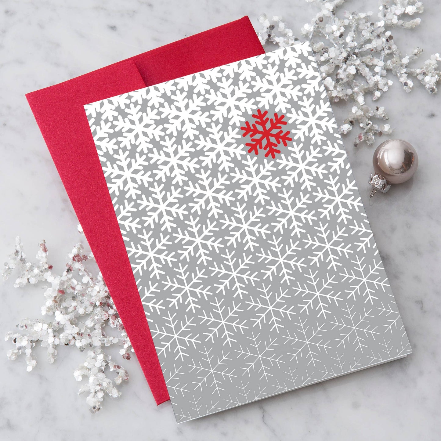 Modern Snowflake Greeting Card
