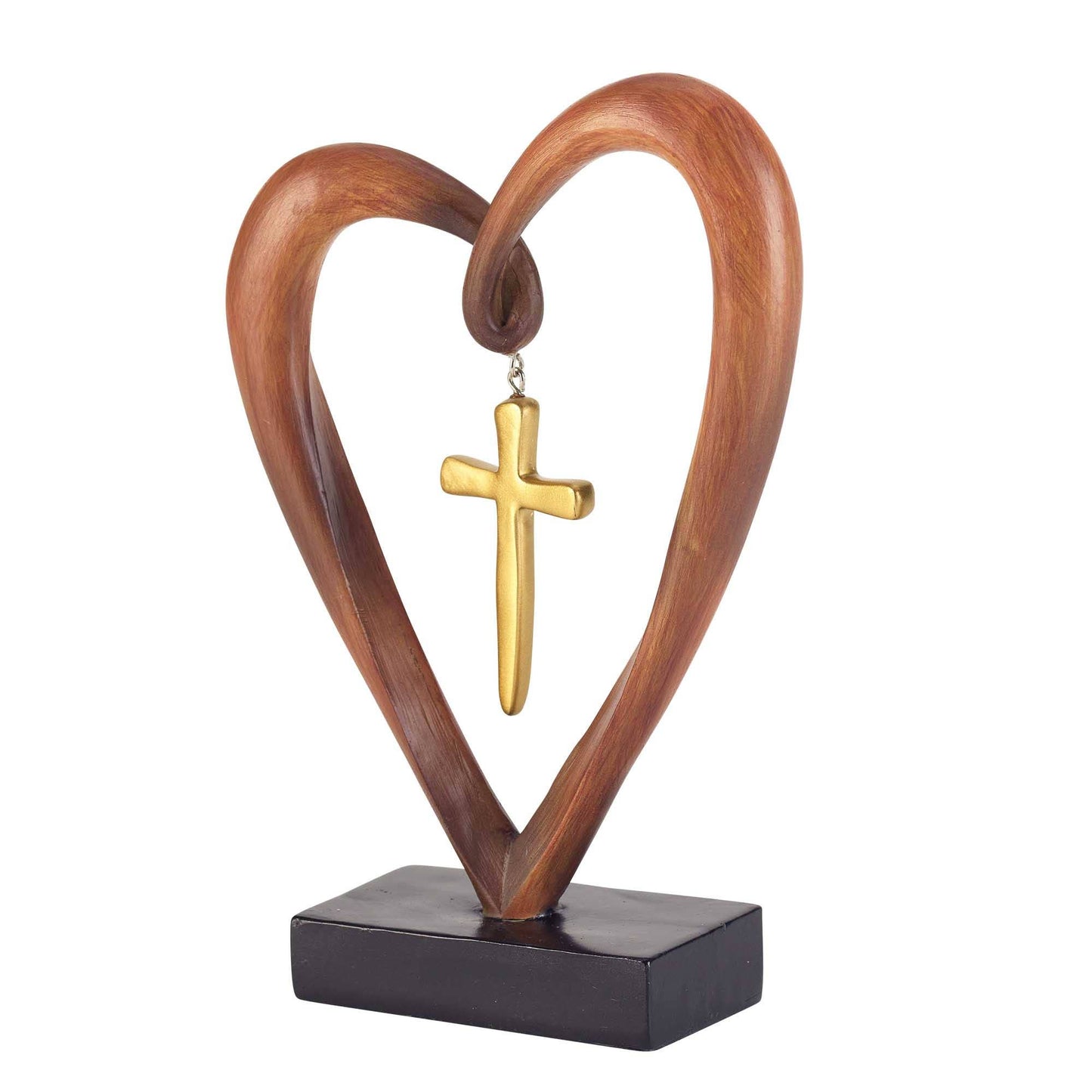 Heart Gold Cross Tabletop Cross - Clearance