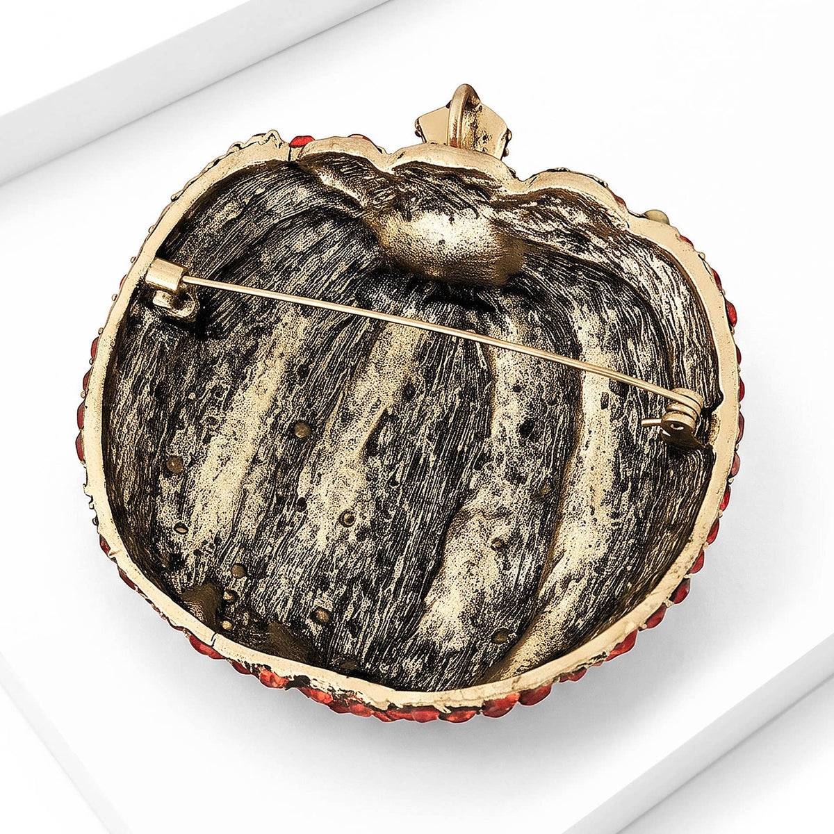 Rhinestone Jack‑O‑Lantern Pumpkin Halloween Brooch Lapel Pin