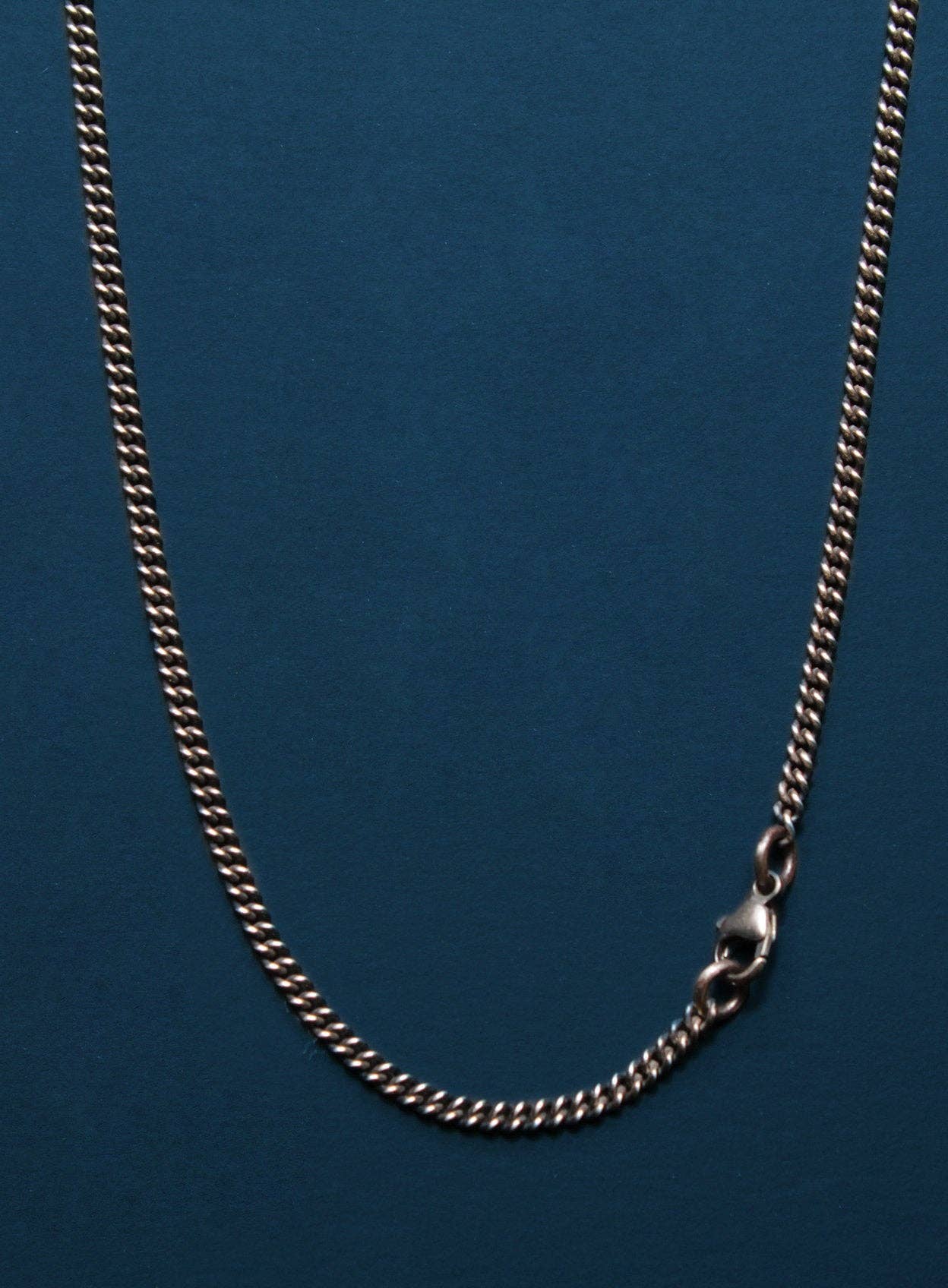 Large Sterling Silver Bevel Cross Pendant Necklace - 20" -