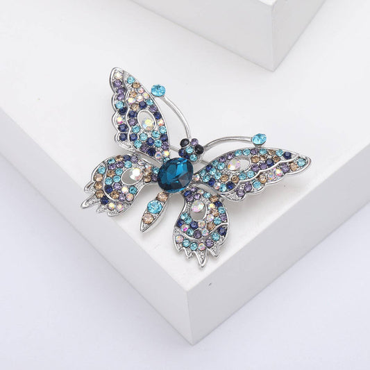 Butterfly Alloy Rhinestone Brooch