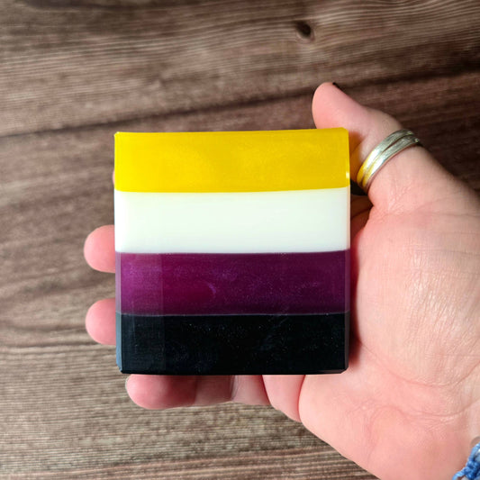 Nonbinary Pride Artisan Soap - LGBTQ+ Pride Flag