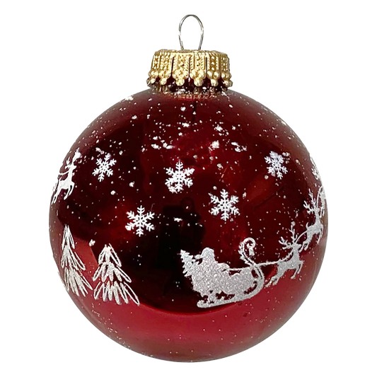 Krebs Christmas Red 2 5/8" Glass Eve and Sugar Spritz