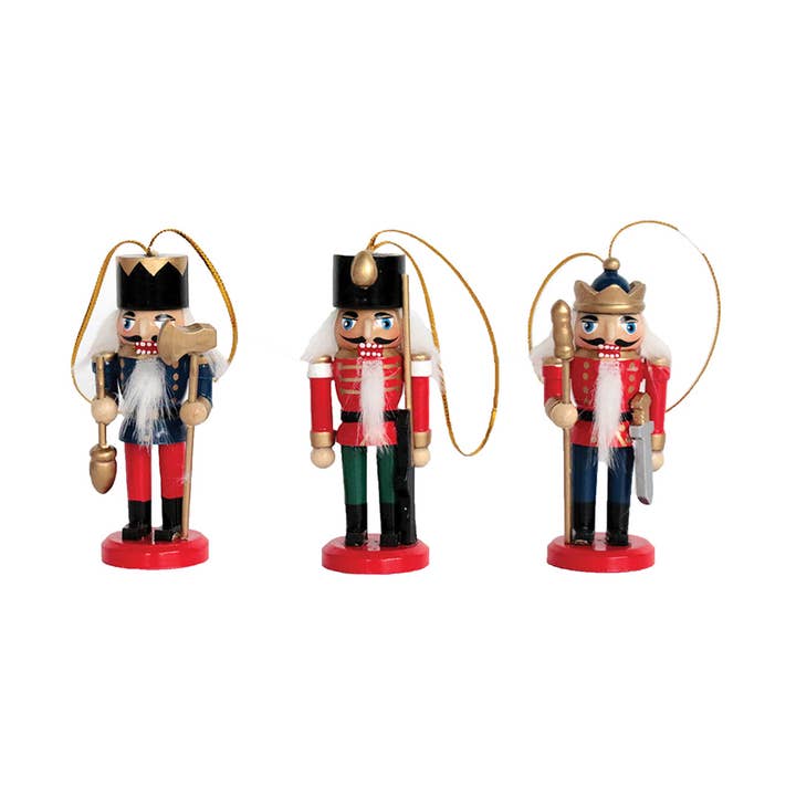 3.3" Nutcracker Ornament Set Of 3