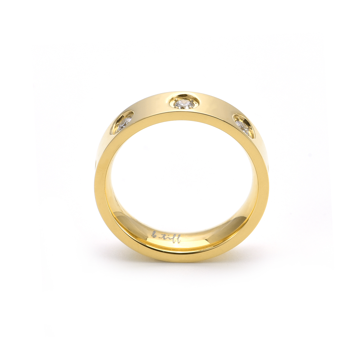 Gold 8-Stone Pave Ring