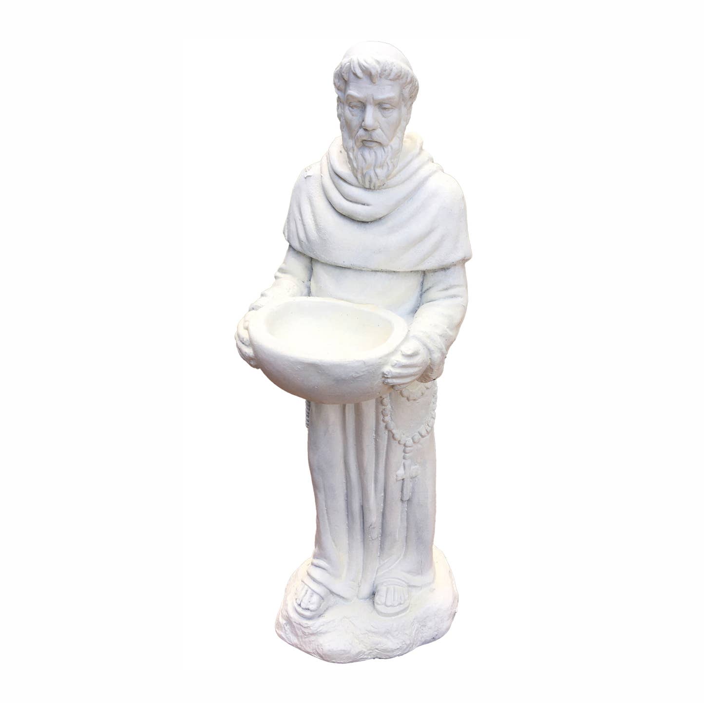 22.5" Coldcast St. Francis, Antique White