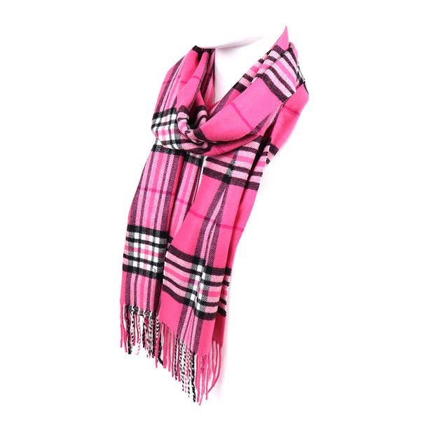 Unisex Acrylic Plaid Cashmere Feels Winter Scarf