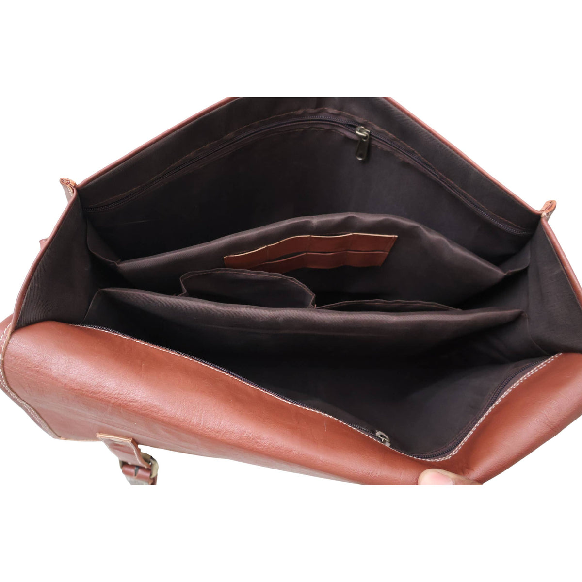 Goat Leather Satchel Messenger Bag Vintage Laptop Bag