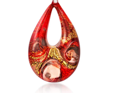 Rialto Murano Glass Pendant Necklace - Multi Color Opt