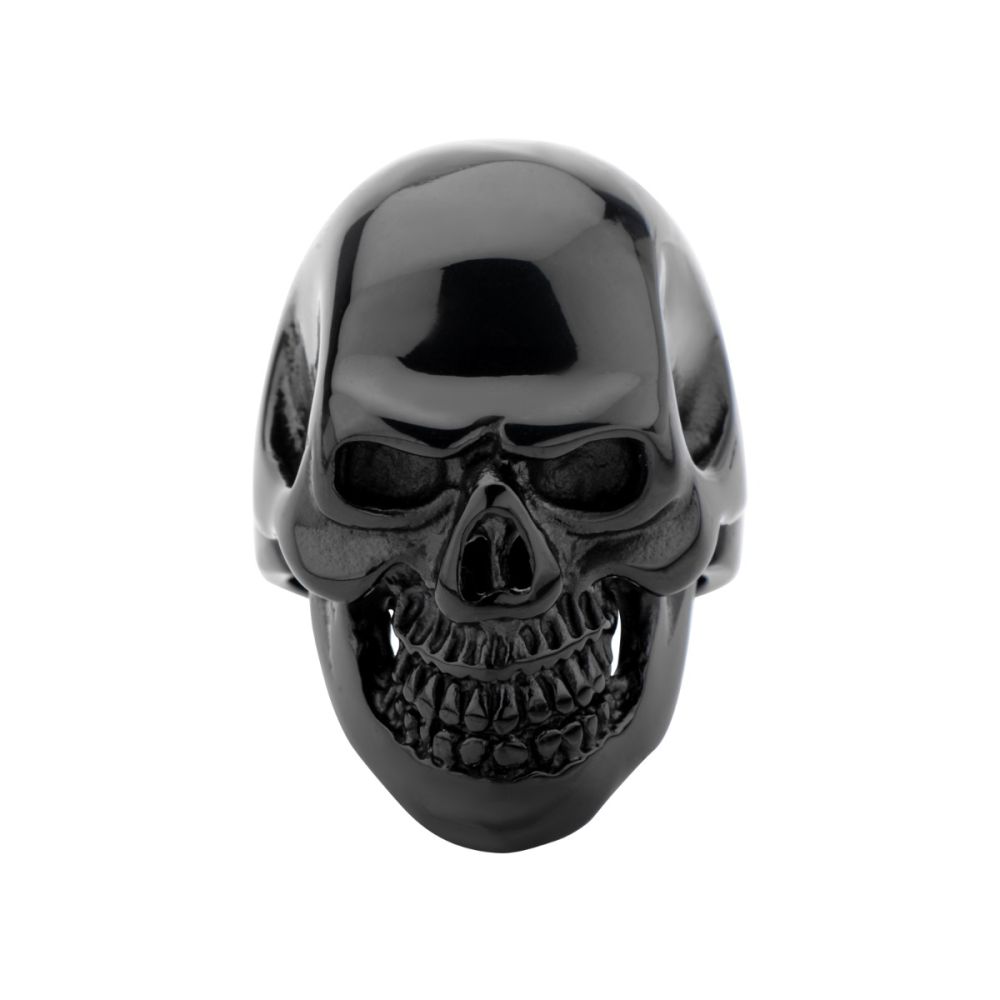 Black IP Skull All Teeth Out Ring