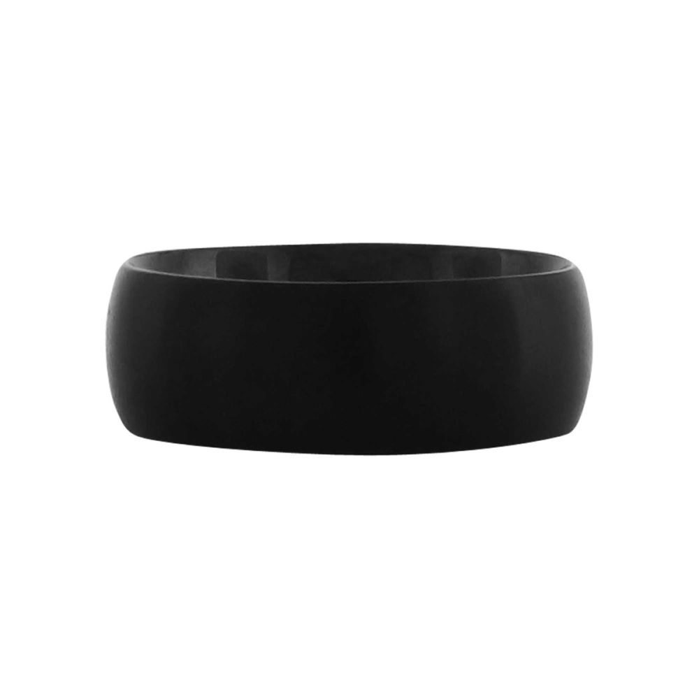 Plain Black IP Matte Ring