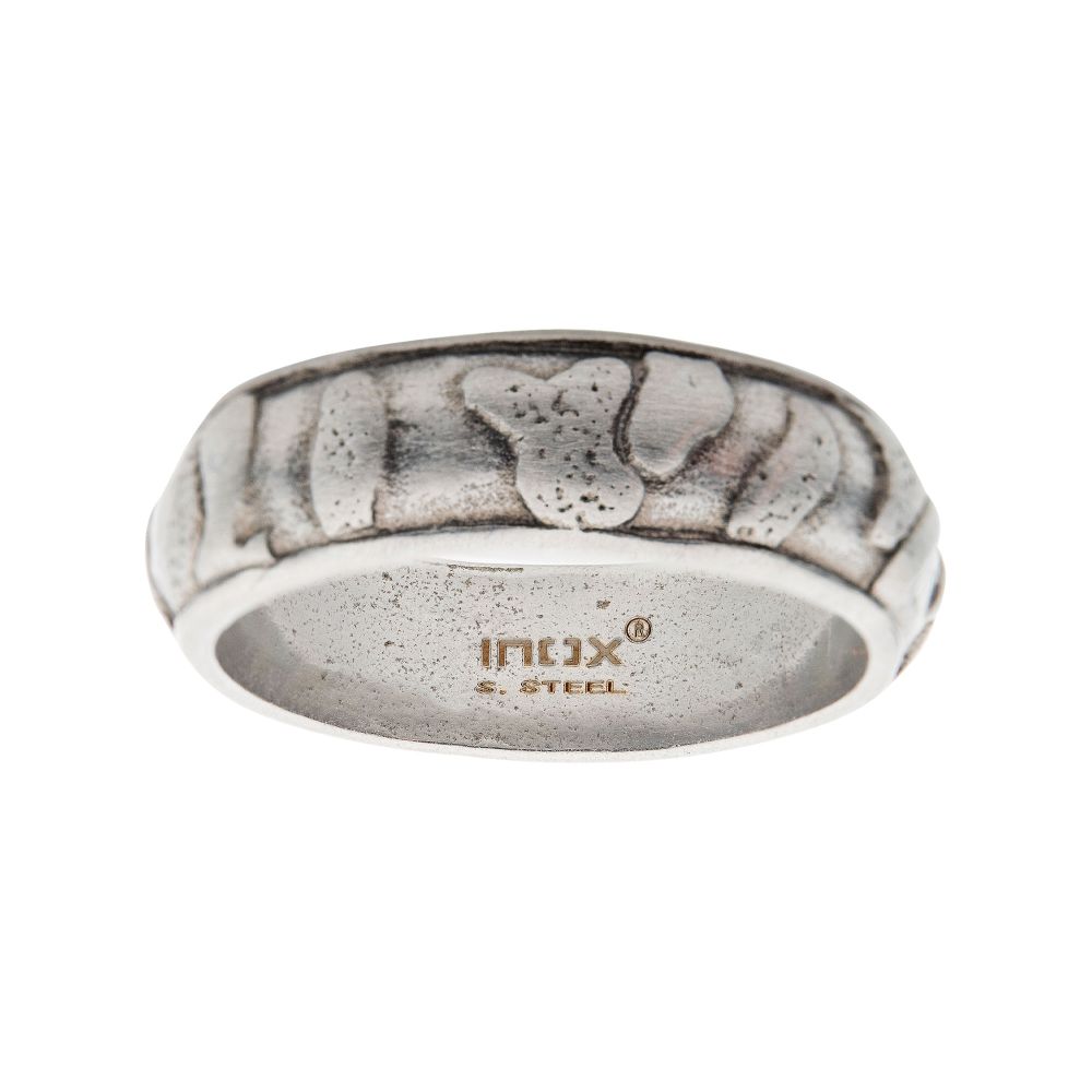 7mm Matte Steel 3D Canyon Pattern Ring