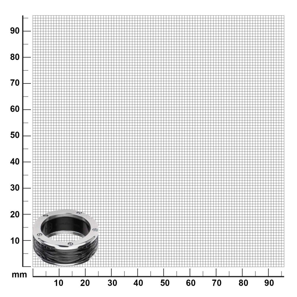 Black IP Embossed Coin Stamped Pattern