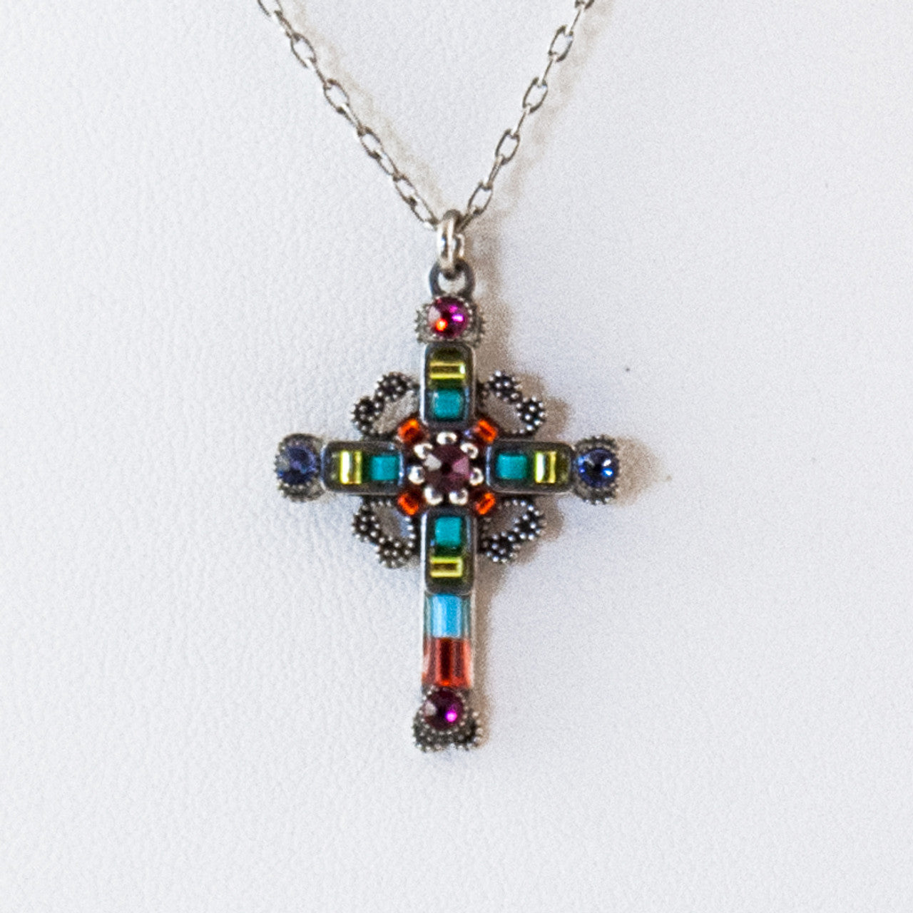 Medium Circular Ornante Cross Pendant