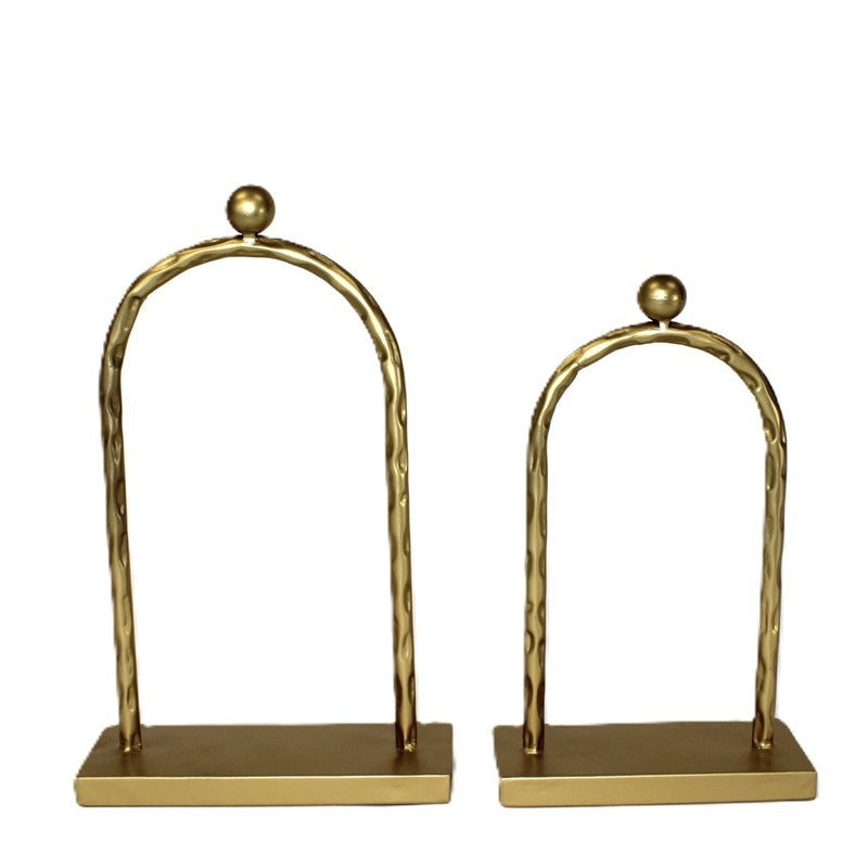 Arched Metal Ornament Display Stand: 9x3x14.5"