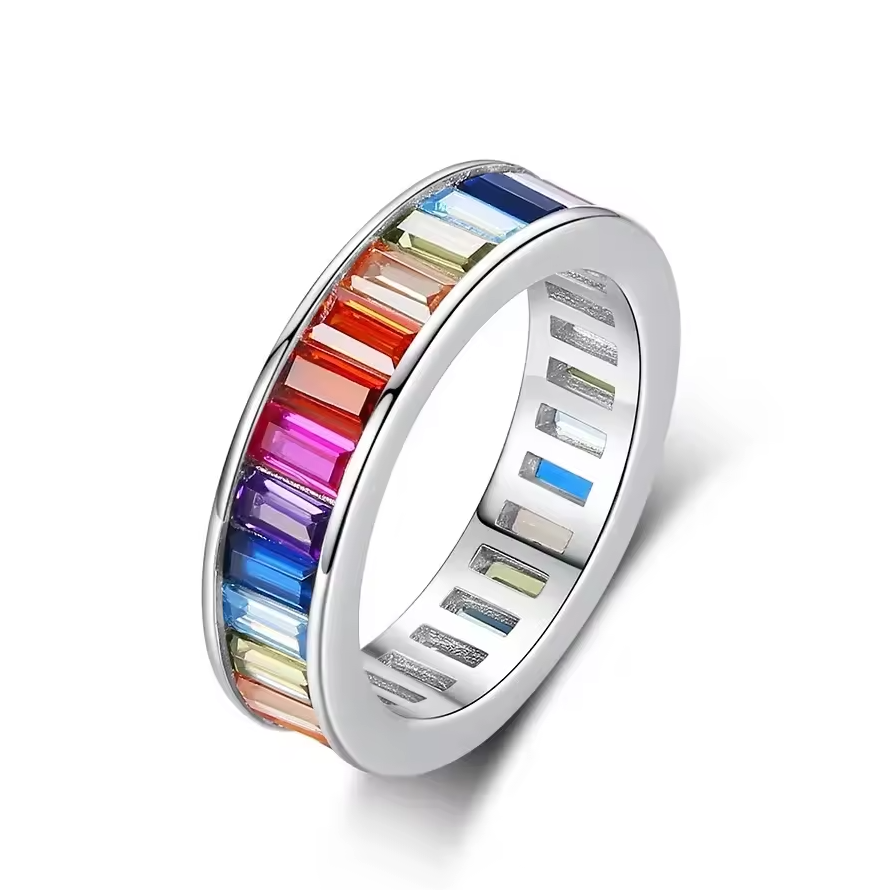 Rainbow CZ Ring