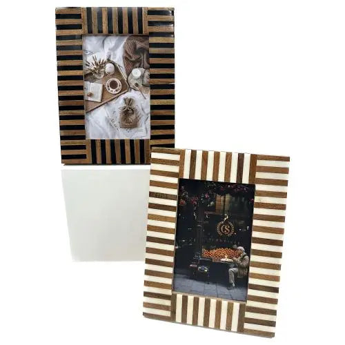 Black & White Striped 4x6 Frame - Clearance