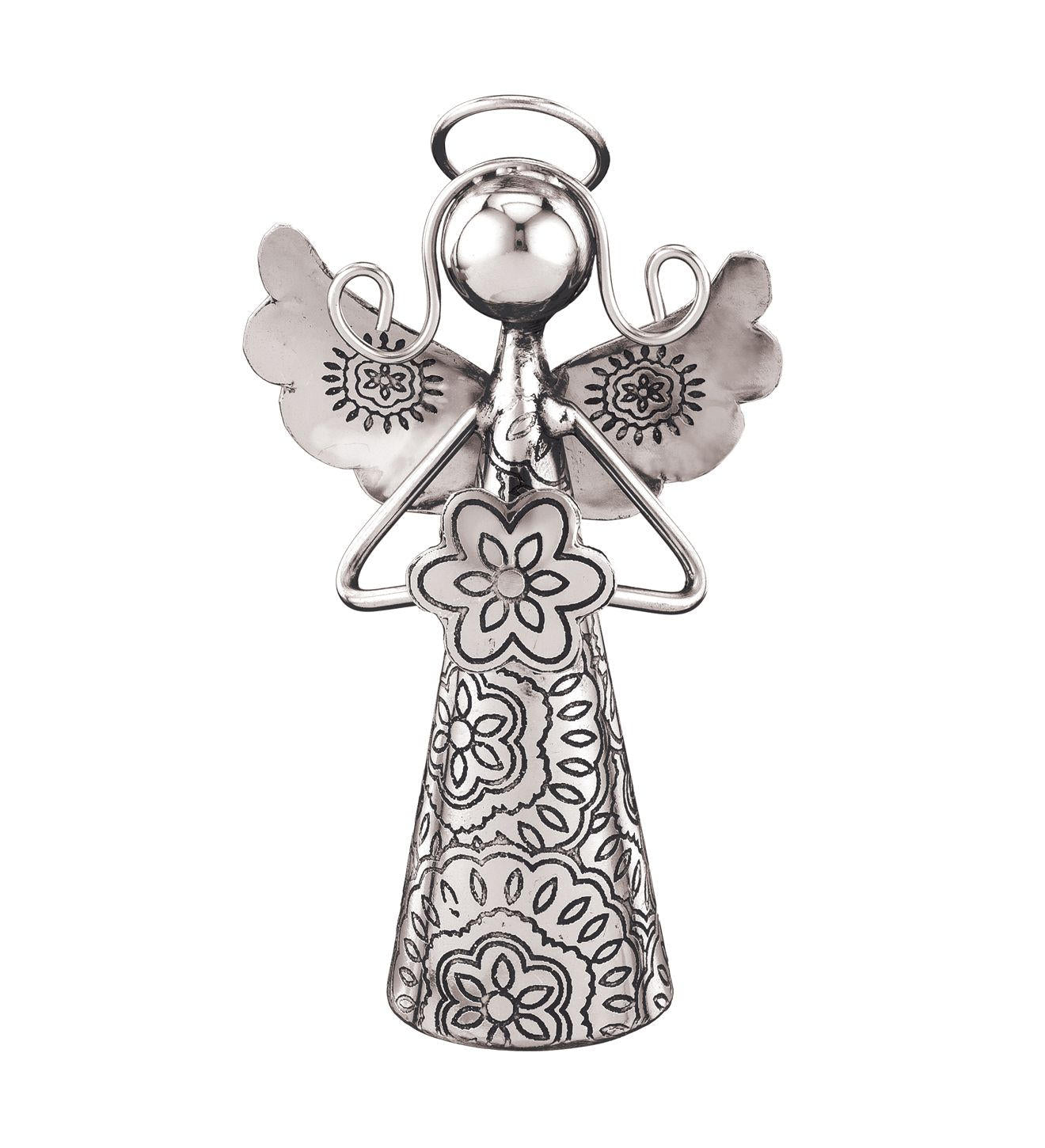 4" Angel w/Bell - Flower - Final Clearance