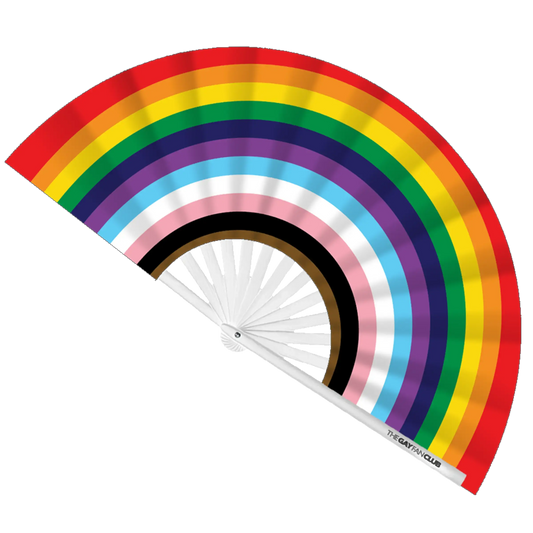 Pride Progress Rainbow Fan
