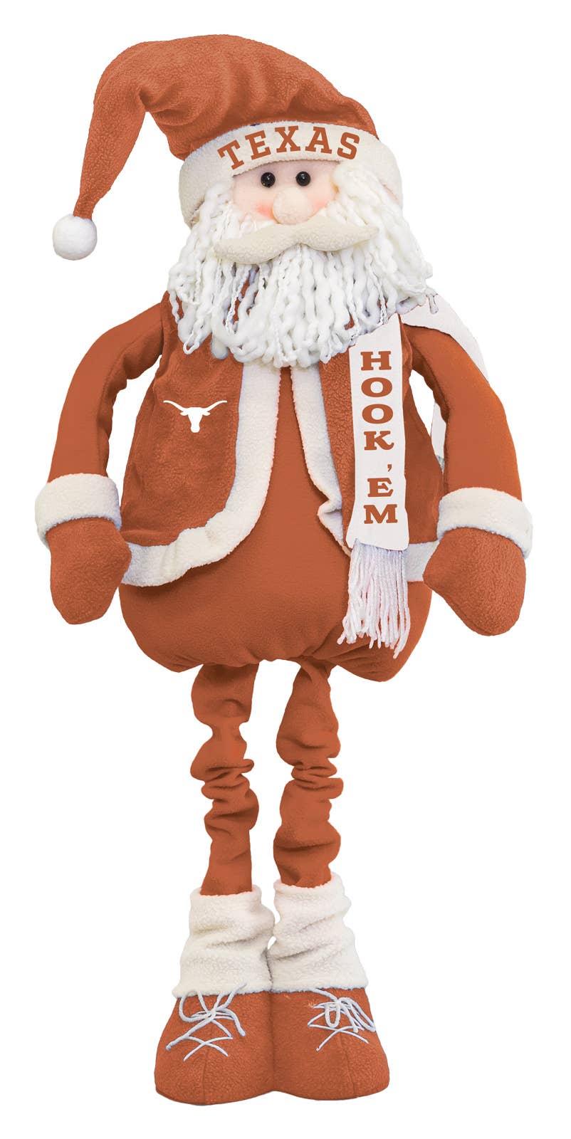 Texas Christmas Longhorns Plush Santa