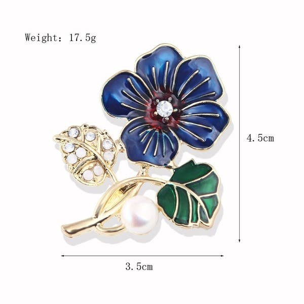 Flower Dripping Oil Brooch