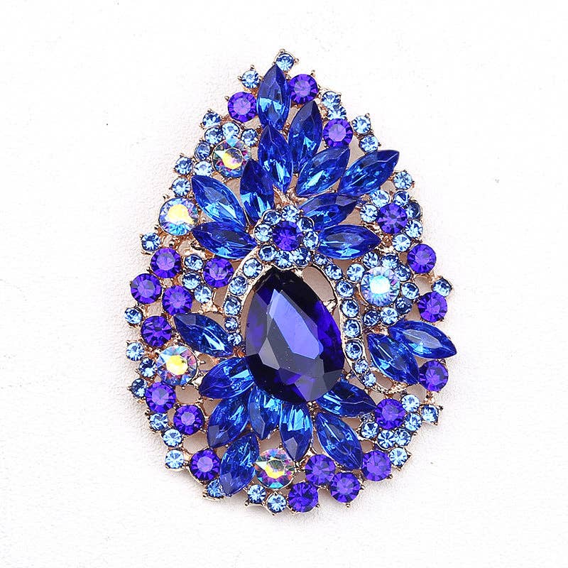 Teardrop Rhinestone Brooch