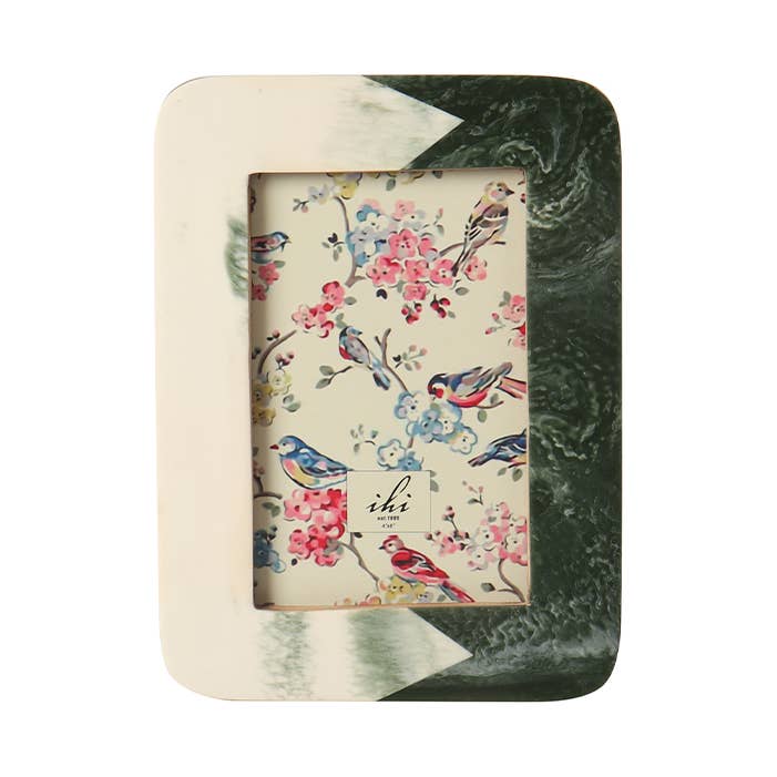 Off White/Dark Green 4x6 Frame