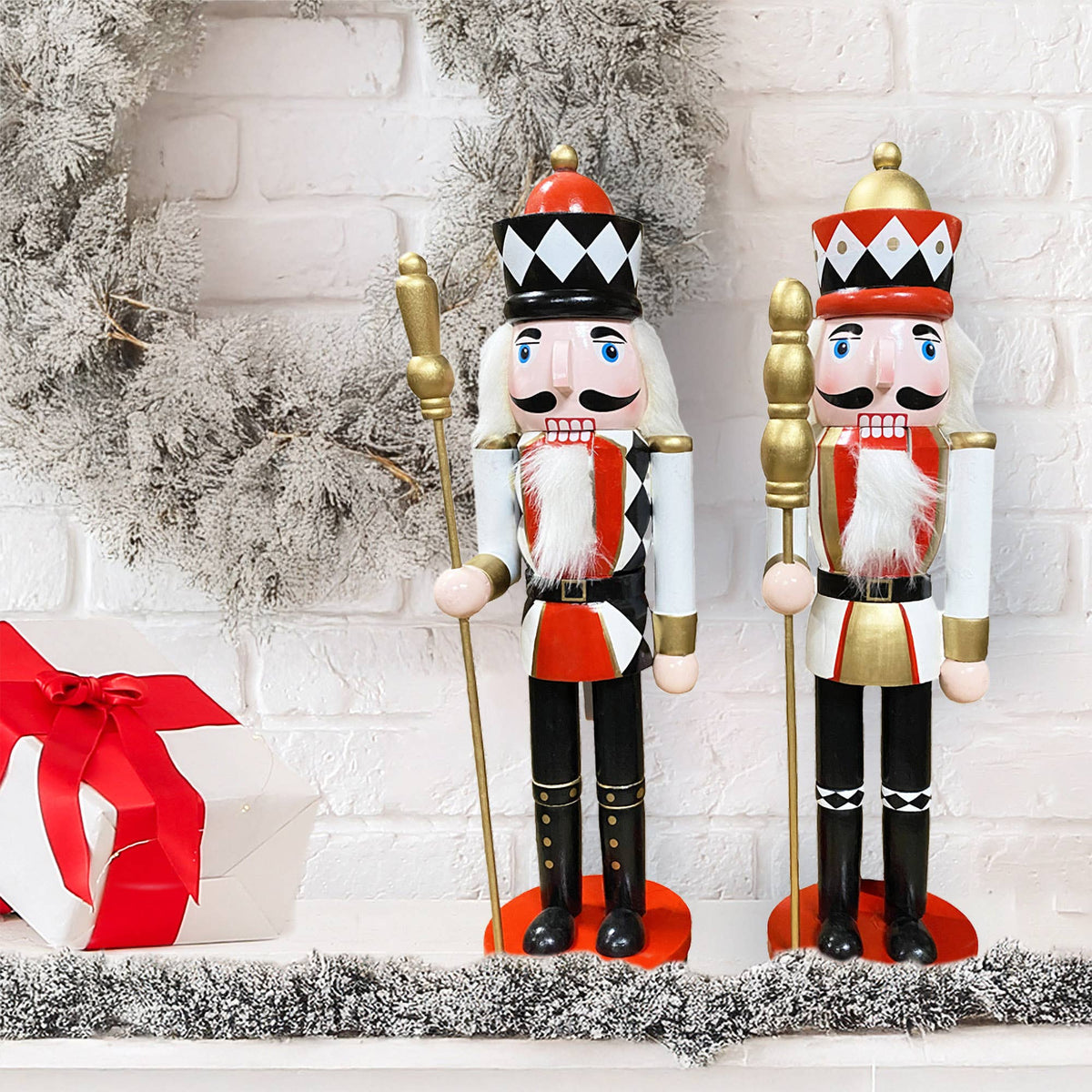 15" Harlequin Nutcrackers
