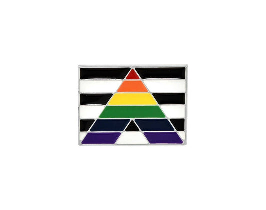 Rectangle Straight Ally Flag Pins