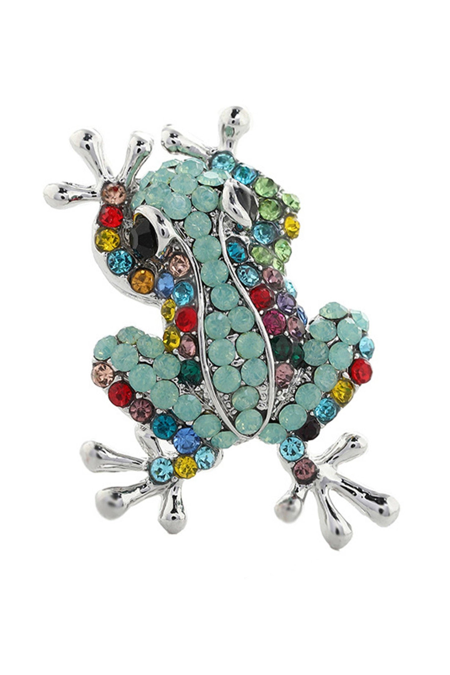Frog Rhinestone Brooch