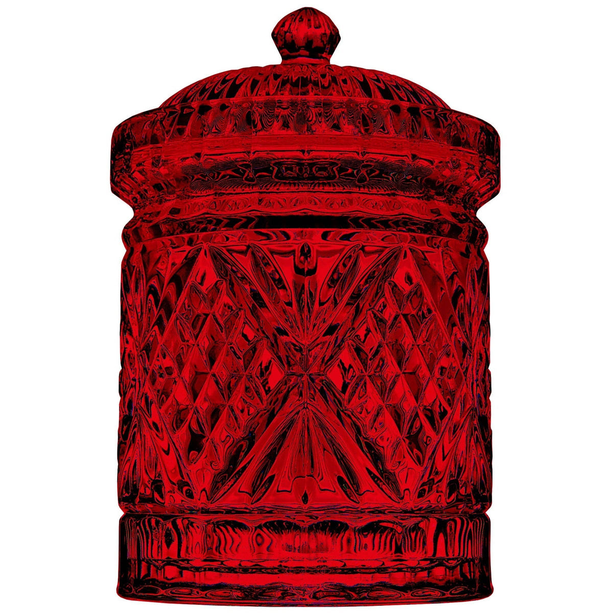 Dublin Red Crystal Kitchen Canister - Cookie Jar - Storage