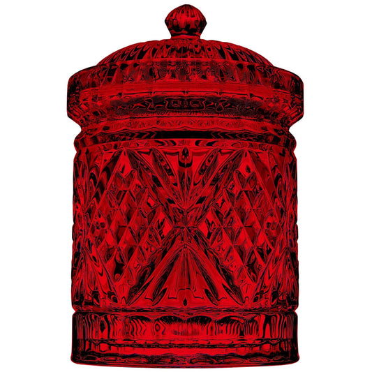 Dublin Red Crystal Kitchen Canister - Cookie Jar - Storage