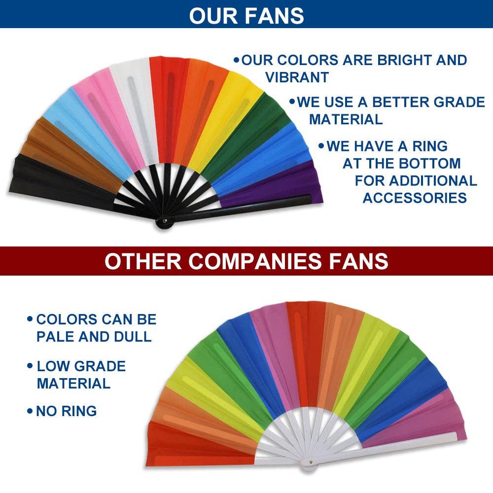 Metallic Blue X-Large Fan