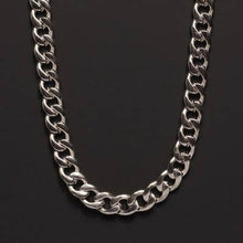 7mm St Steel Curb Chain Necklace 22"
