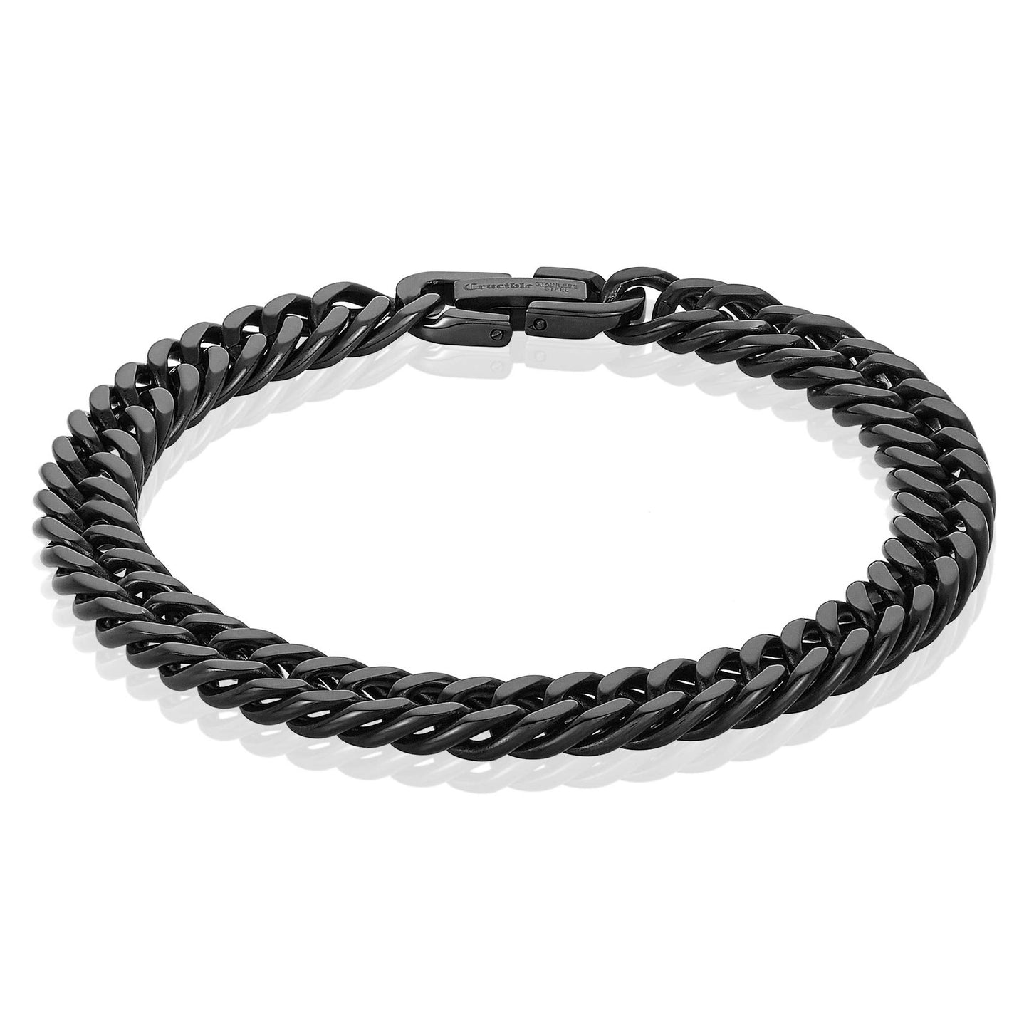 Crucible Stainless Steel 8mm Curb Chain Bracelet 8.25"