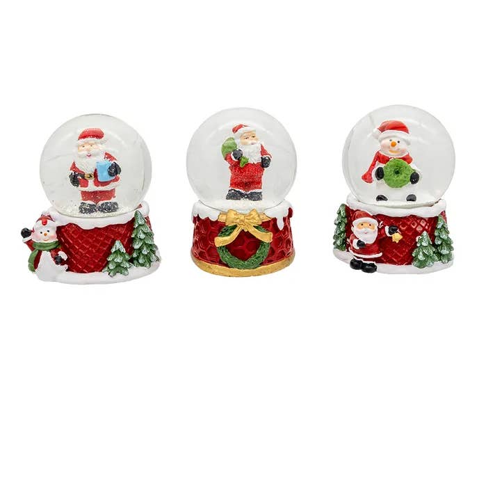 45MM Santa & Snowman Water Globes
