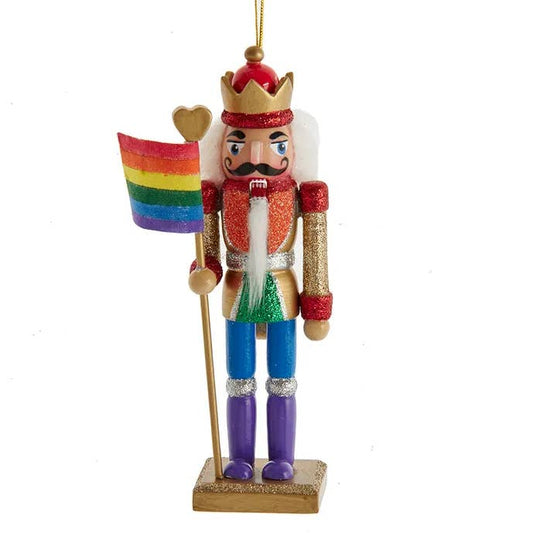 6" Wooden Pride Nutcracker Ornament