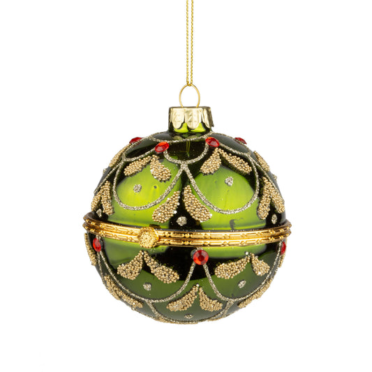 Glass Trinket Holder 3in Ornament