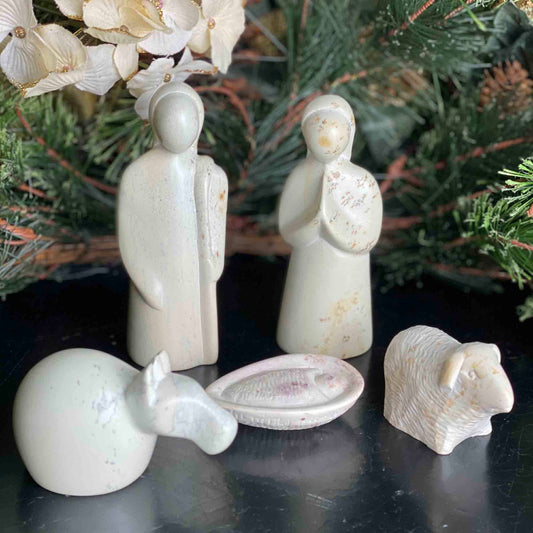 Holy Family Soapstone Nativity, 5-Piece Set