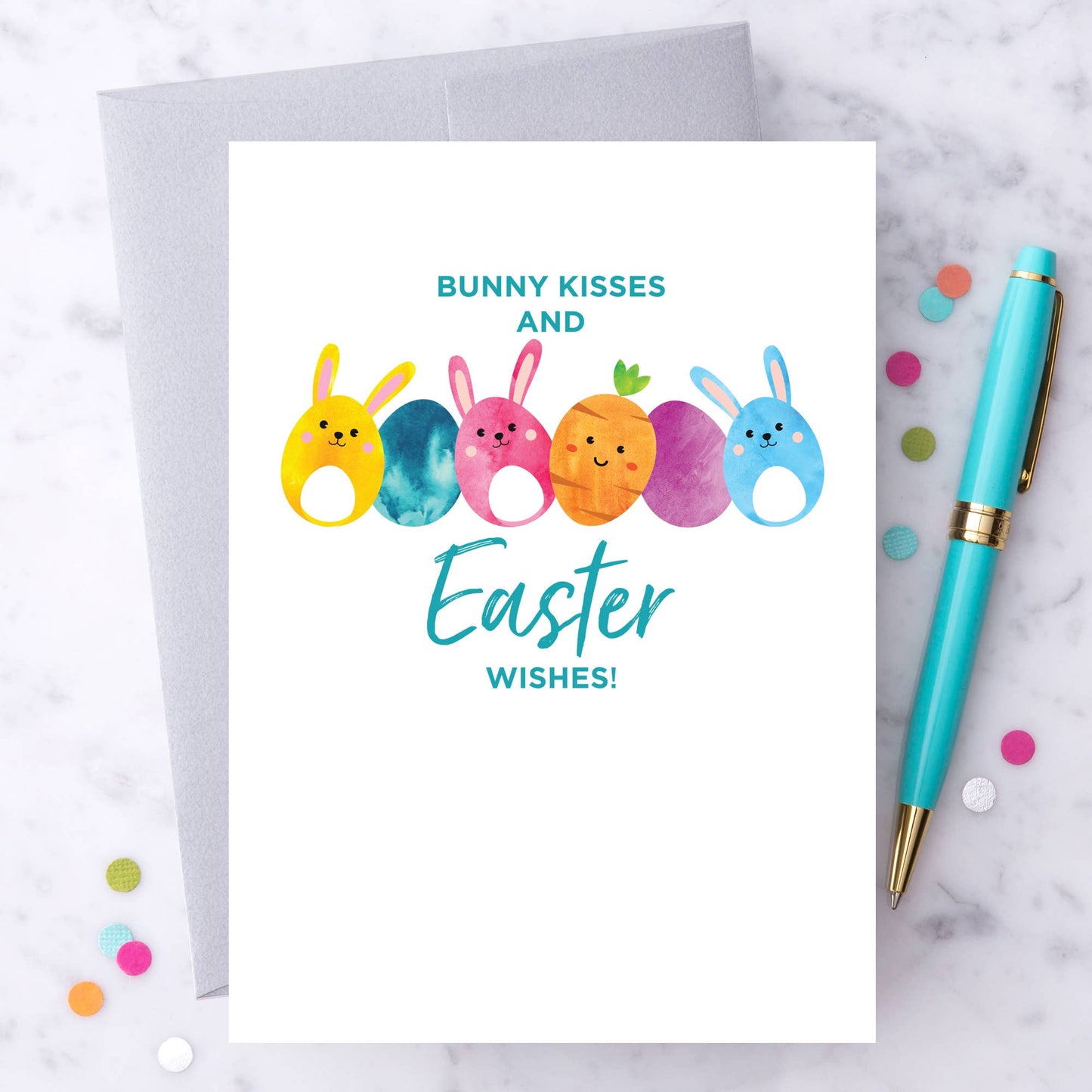 "Bunny Kisses & Easter Wishes" Greeting Card