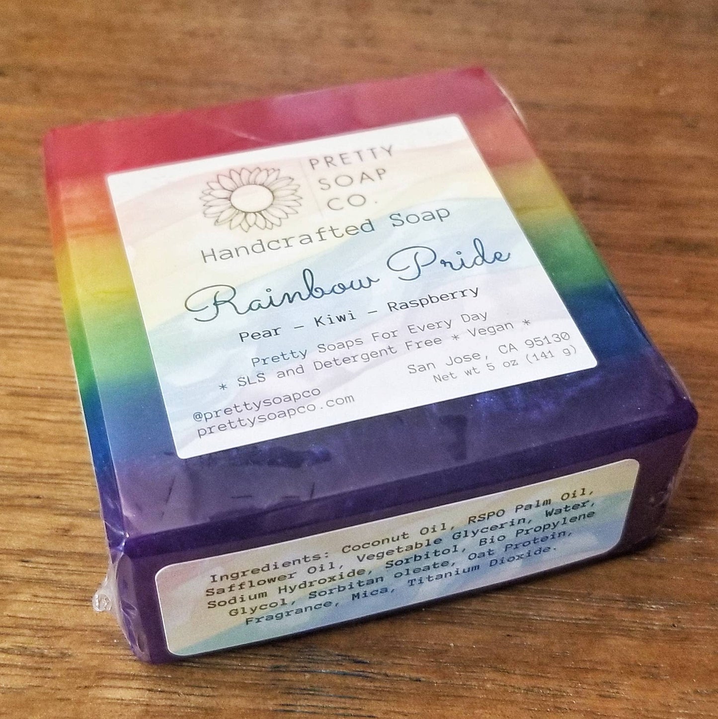 Rainbow Pride Artisan Soap - LGBTQ+ Pride Flag