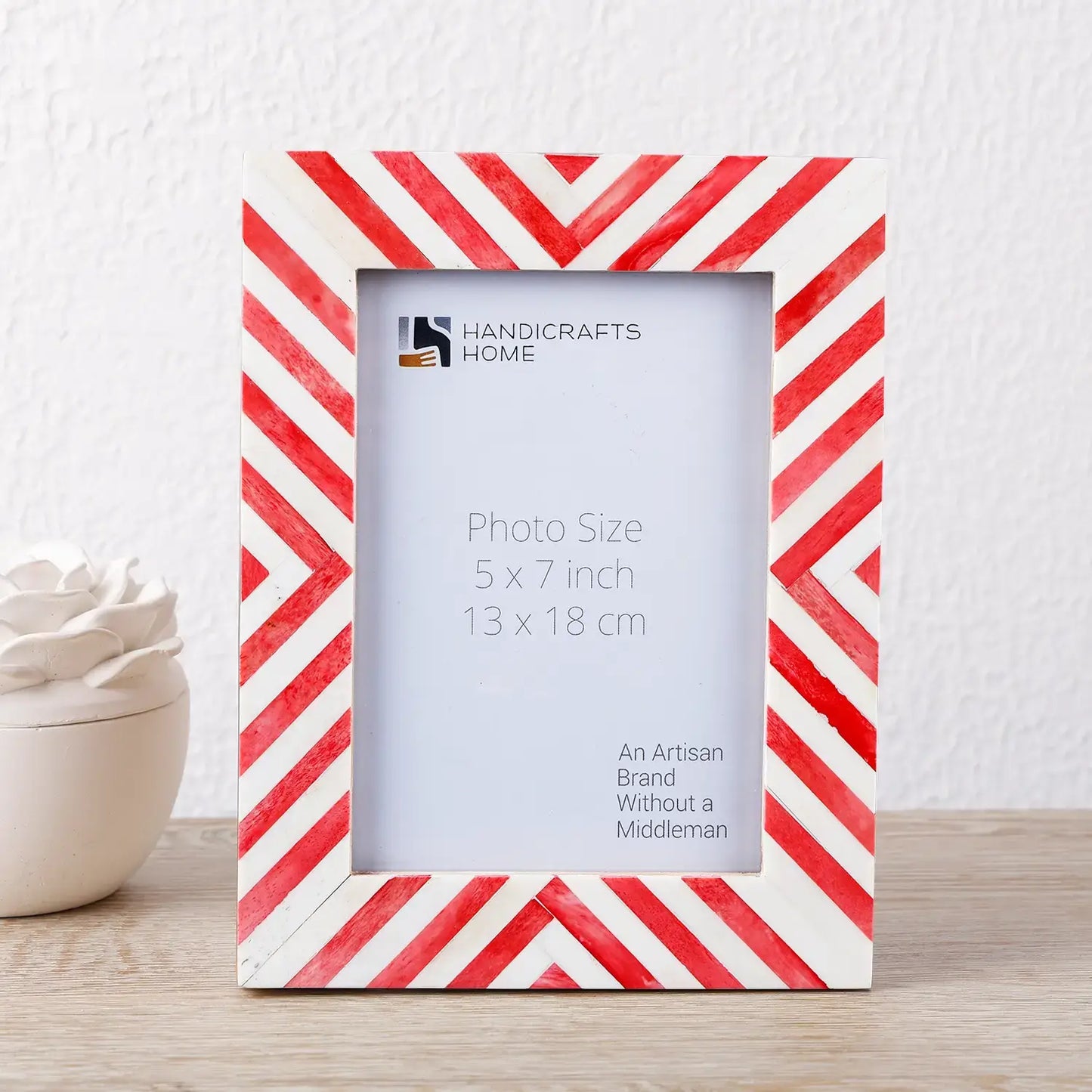 Chevron Bone Inlay Picture Frame