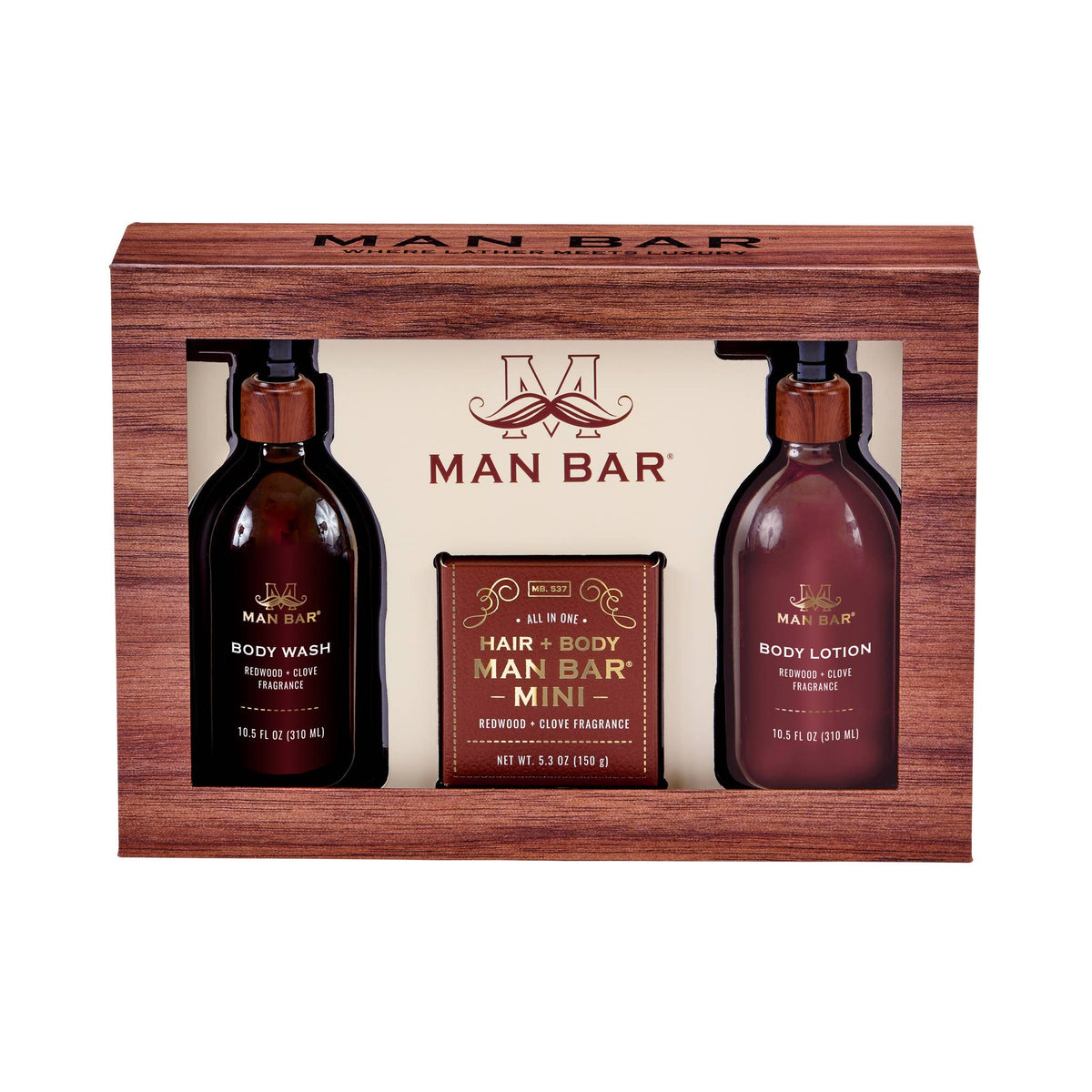 Man Bar Redwood & Clove Gift Set