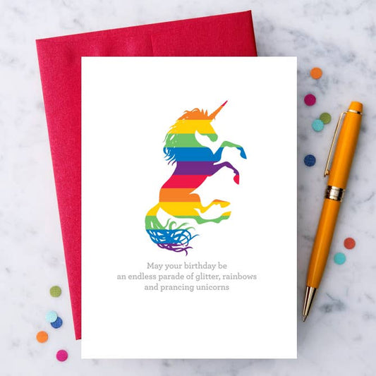 Glitter, Rainbows, Unicorns - Birthday Greetings