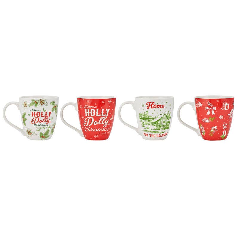 Dolly Parton Holiday Toile 18Oz Mug