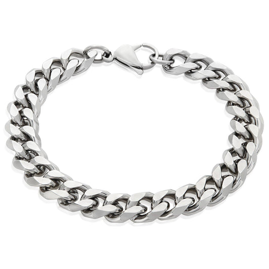 Men's Beveled Curb Chain Bracelet